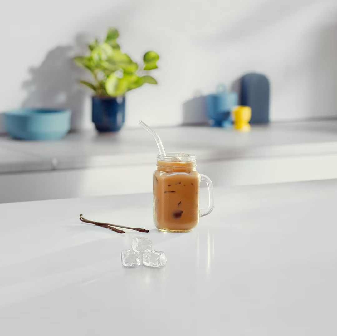 Jeges vaníliás ízű café au lait